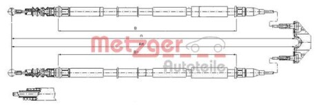 Трос ручного тормоза METZGER 115867