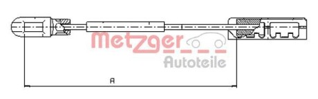 Трос ручного гальма METZGER 115935