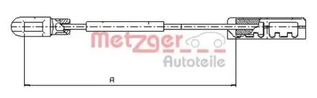 Трос ручного тормоза METZGER 115935