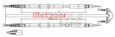 Трос ручного тормоза METZGER 115952