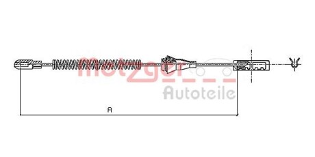 Трос ручного тормоза METZGER 115959