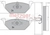 Гальмівні передні колодки (без датчика) (19.8 мм) (система ATE) VAG 98- METZGER 1170027 (фото 1)