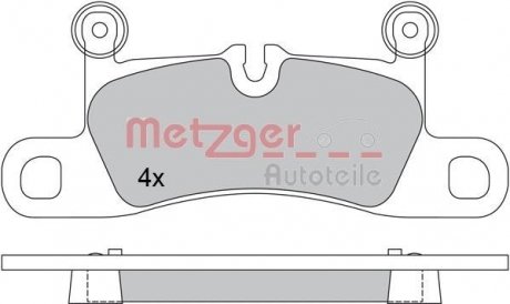 Тормозные колодки (задние) Porsche Cayenne/VW Touareg 10- METZGER 1170523