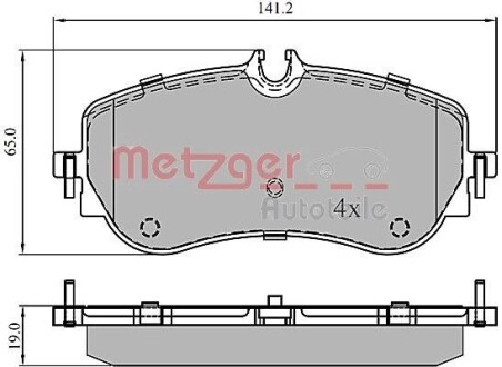 Колодки гальмівні (задні) VW Crafter 2.0TDI 16- (CBI) Q+ METZGER 1170905 (фото 1)