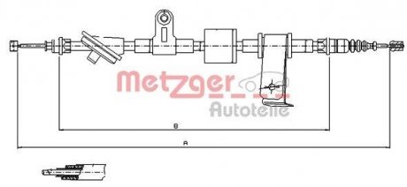Трос ручного тормоза METZGER 120101 (фото 1)