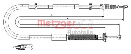 Трос ручного тормоза METZGER 120703 (фото 1)