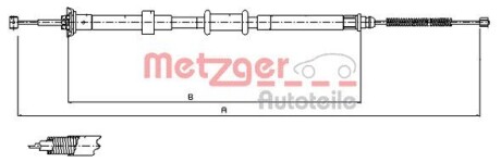 Трос ручного тормоза METZGER 120725