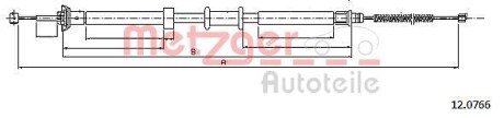 Трос ручника Fiat Panda 12- METZGER 120766