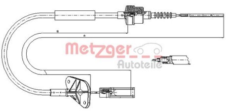 Трос сцепления METZGER 127201