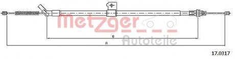 Трос ручного тормоза METZGER 170317 (фото 1)