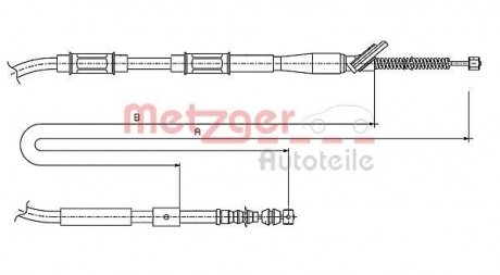 Трос ручного тормоза METZGER 171445 (фото 1)