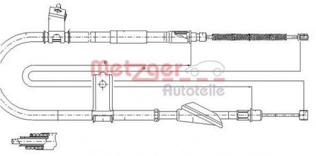 Трос ручного тормоза METZGER 172515 (фото 1)