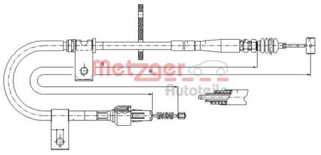 Трос ручного гальма METZGER 175041