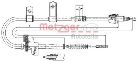 Трос ручного тормоза METZGER 176021 (фото 1)
