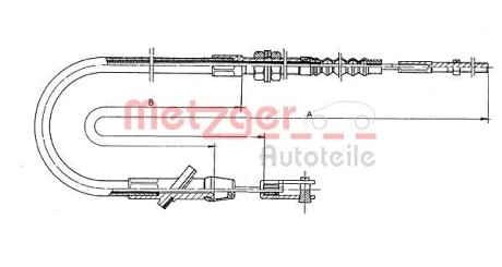 Трос сцепления METZGER 18600