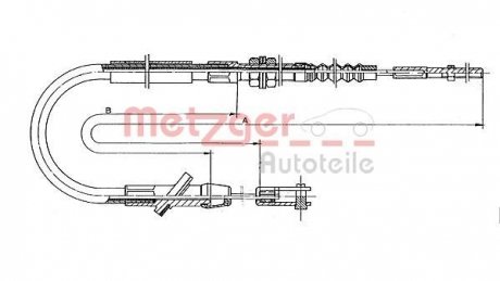 Трос сцепления METZGER 18601