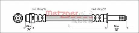 Шланг тормозной METZGER 4110331