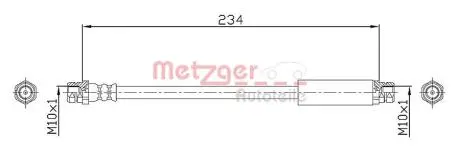Шланг тормозной METZGER 4110359