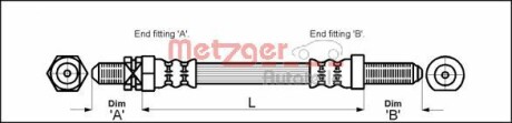 Шланг гальмівний METZGER 4112102