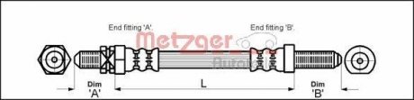 Шланг гальмівний METZGER 4112103