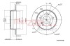 Диск тормозной (задний) MB 190 (W201/W124) 82-97 (258x9) (с покрытием) (полный)) METZGER 6110150 (фото 1)