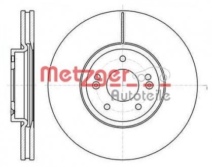 Тормозной диск METZGER 6110210 (фото 1)