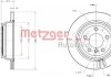 Диск тормозной (задний) BMW 3 (F30/F31)/ 4 (F32/F36) 11-(300x20) (с покрытием) (вент.)(с отверстиями)) METZGER 6110744 (фото 1)