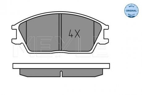 Тормозные колодки (передние) Hyundai Accent I/II 89-06/Getz 02-11 (Akebono) MEYLE 025 210 1214 (фото 1)