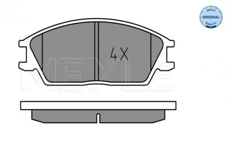Колодки гальмівні (передні) Hyundai Accent I/II 89-06/Getz 02-11 (Akebono) MEYLE 025 210 1214