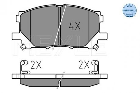 Тормозные колодки (передние) Lexus RX 03- (140.8x59.5) MEYLE 025 239 8916