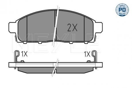 Тормозные колодки (передние) Mitsubishi L200/Pajero Sport II 05- MEYLE 025 245 2916/PD (фото 1)