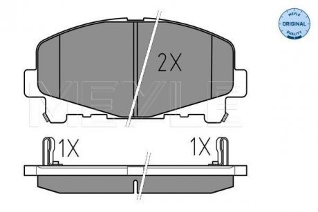 Тормозные колодки (передние) Honda Accord VIII 07-/IX 12- (Akebono) MEYLE 025 247 6616