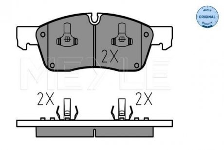 Тормозные колодки (передние) Jeep Grand Cherokee IV 3.0-6.4 10- (194.6x64.1x19.2) MEYLE 025 251 9021