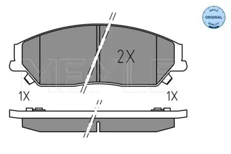 Колодки гальмівні TOYOTA P. CAMRY 2,4-3,5 06-11 MEYLE 0252561019