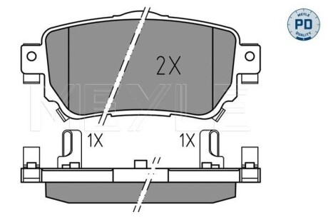 Колодки гальмівні (задні) Nissan Qashqai/ X-trail/ Renault Kadjar/ Koleos 13- (TRW) MEYLE 025 259 6515/PD