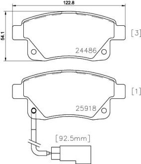 Колодки гальмівні дискові MINTEX MDB2853 (фото 1)