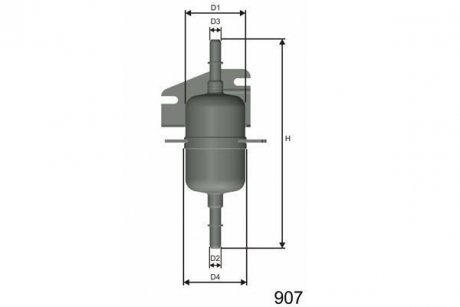 Фільтр паливний FIAT PALIO (178BX) 96-,PALIO Weekend (178DX) 96-,SEICENTO (187) 98-10,SI MISFAT E105