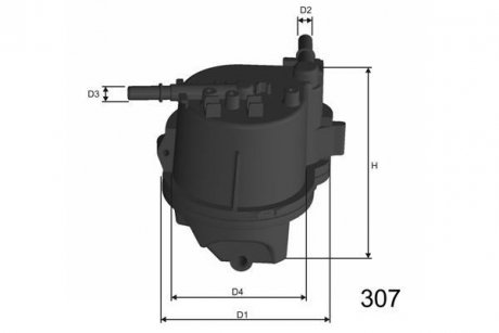 Фильтр топливный (с подогревом) Citroen/Peugeot 1,4 HDI/TDCI MISFAT F112 (фото 1)