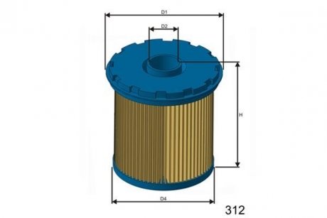 Фильтр топлива MISFAT F117 (фото 1)