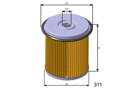Фільтр паливний MISFAT F676 (фото 1)