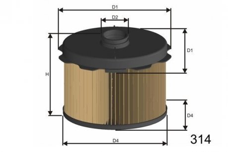 Фильтр топлива MISFAT FM646 (фото 1)