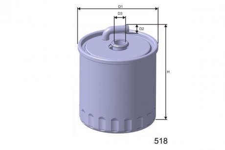 Фильтр топливный MB W203 (OM 611/612) G W461/463 ML W163 MISFAT M600 (фото 1)