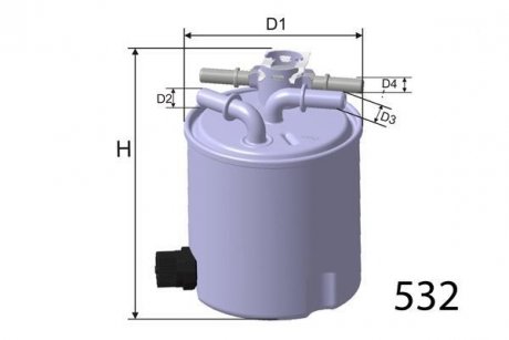 Фильтр топлива MISFAT M616 (фото 1)