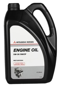 Олива моторна 5W-30 Engine Oil напівсинтетична, 4л MITSUBISHI MZ320364