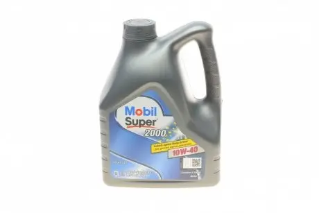 Масло 10W40 SUPER 2000 Х1 (4L) (458443)(ACEA/A3/B4 VW/501.01/505.00/MB 229.1) MOBIL 152568