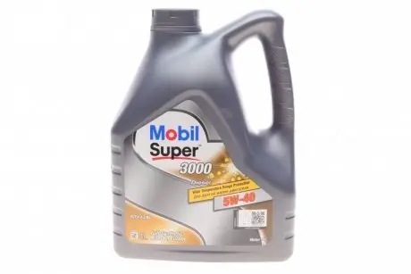 Олива 5W40 Super 3000 Diesel (4L) (MB 229.3/VW 502.00 505.00/RN 0700/RN 0710/GM-LL-B-025) MOBIL 152572
