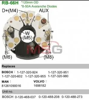 Диодный мост MOBILETRON RB66H