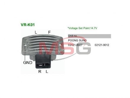 Регулятор напряжения генератора MOBILETRON VRK01 (фото 1)