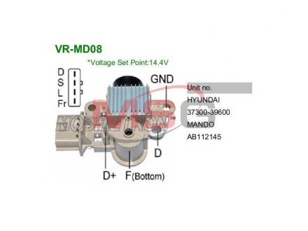 Регулятор генератора MOBILETRON VRMD08 (фото 1)