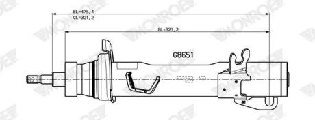 Амортизатор газомасляний MONROE G8651